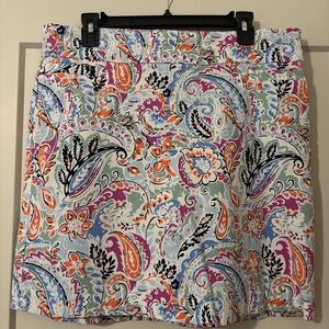 Kim Rogers Colorful Paisley Skort
